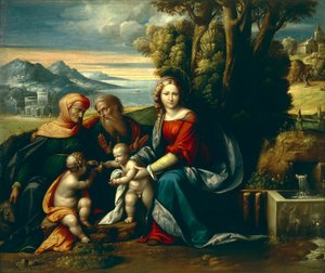 Szent beszélgetés, Benvenuto Garofalo (1481-1559) alkotó: Benvenuto Tisi da Garofalo