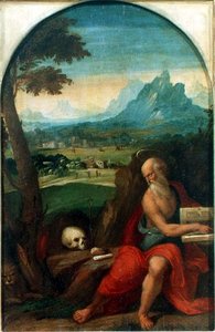 Szent Jeromos (panel) alkotó: Benvenuto Tisi da Garofalo