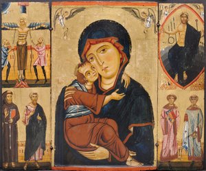 Szűz és gyermek a szentekkel, 1230-as évek alkotó: Berlinghiero Berlinghieri