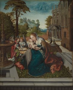 Szűz és gyermek angyalokkal, kb. 1518. alkotó: Bernard van Orley