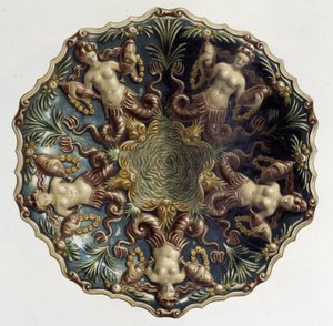 Plat aux szirénák – C. Delange és C. Borneman „” Bernard Palissy munkája” című részben, szerk. Delange, Párizs