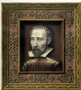 Bernard Palissy portréja, cserépedényben saját kezűleg kivitelezte – C. Delange és C. Borneman „Bernard Palissy munkája” című művében, Párizs