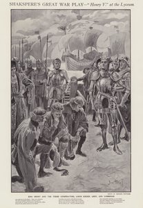 Jelenet Shakespeare Henry V című produkciójából a londoni Lyceum Theatre-ben (litho)