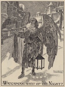 Őrző: Mi lesz az éjszakával? (metszés) alkotó: Bernard (after) Partridge