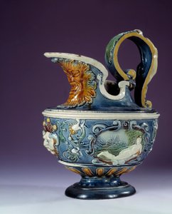 Bernard Palissy iskolája (kb. 1510-1589) által készített Aiguiere de faience Párizs, Louvre Múzeum alkotó: Bernard (school of) Palissy