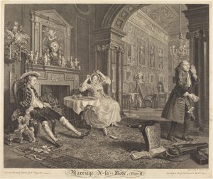 Házasság a la Mode: pl. 2, 1745.