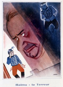Raimu: A terror – Bernard Becan (Bernhard Kahn) (1890-1943) illusztrációja a „Fantasio” című filmben, 1932.11.15. alkotó: Bernard Becan