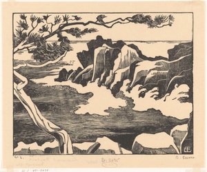 Sziklás part Saint-Raphaëlben alkotó: Bernard Essers (signed by artist)