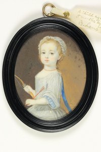 Egy kisgyermek 1714-ben született, 1716 körül (akvarell elefántcsonton)
