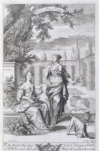 A szaglás etikája, illusztráció Anthony Le Grand "A filozófia alapelvei" 1. könyvének 8. részének 14. fejezetéből, Johannes Kip (165253-1722) metszete, 1694.