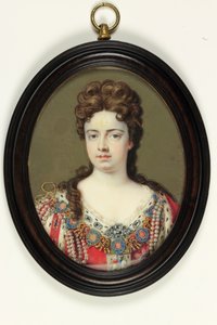 Anna királynő (akvarell elefántcsonton)