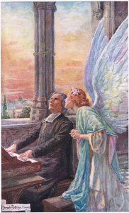 A bánatot nehéz elviselni, illusztráció Robert Browning „Rabbi Ben Ezra” című művéből (színes litó)