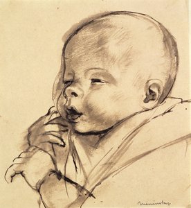 Egy baba (toll és tinta mosás papíron)