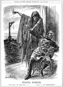 Punch rajzfilm a Lusitania elsüllyedéséről, 1915