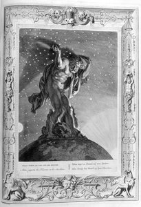 Atlasz az eget támasztja a vállán, 1733 alkotó: Bernard Picart