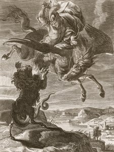 Bellerophon harcol a kimérával, 1731 alkotó: Bernard Picart