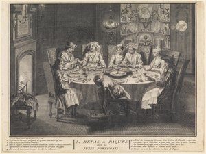 A pészahi étkezés ünnepe alkotó: Bernard Picart
