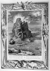 Enceladust az Etna alatt temették el, 1733 alkotó: Bernard Picart