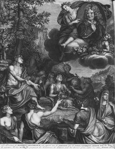 Nicolas Boileau, Boileau-Despreaux néven ismert „életművek” előképe, Boileau diadala, 1718-ban, Amszterdam alkotó: Bernard Picart