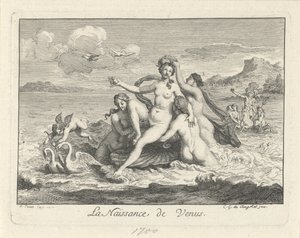 Geboorte van Venus A Vénusz születése (cím a tárgyon) alkotó: Bernard Picart