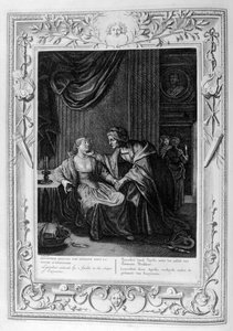 Apollón által elcsábított Leucohoe Eurynome alakjában, 1733 alkotó: Bernard Picart