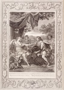 Meleager átadja a vadkanfejet Atalantának, 1731 alkotó: Bernard Picart