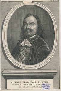 Michiel de Ruyter 1607-1676 Örökségvédelmi központ Rozet 300 191 d 2 A-51 alkotó: Bernard Picart