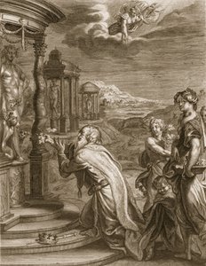 Oeneust, Calydon királyát, aki elhanyagolta Dianát egy áldozatban, megbüntetik istentelensége miatt, 1731 alkotó: Bernard Picart