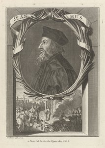 Husz János portréja, 1720 körül alkotó: Bernard Picart