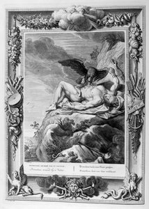 Prométheuszt keselyű kínozta meg, 1733 alkotó: Bernard Picart