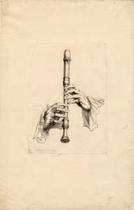 Recorder Players Hands, um 1700 alkotó: Bernard Picart
