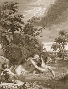 Salmacis és Hemaphroditus egyesült egy testben, 1731 alkotó: Bernard Picart