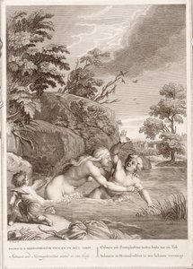 Salmacis és Hemaphroditus egyesült egy testben, 1731 alkotó: Bernard Picart
