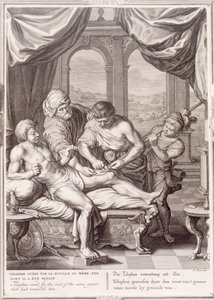 Telephus, akit az őt megsebesítő lándzsa rozsdája gyógyított meg, 1731