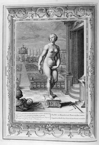 Pygmalion szobra (metszet) alkotó: Bernard Picart
