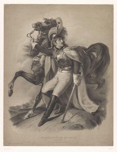 Cussier a lova mellett Le cuirassier (cím a tárgyon) Új litográfiák kétféle krétával (sorozat címe) Nouveaux csoportok aux deux zsírkréták (sorozat címe az objektumon)