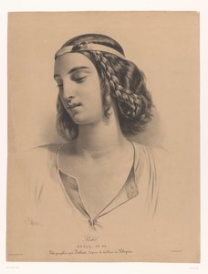 Mademoiselle Rachel színésznő portréja (Élisabeth Rachel Félix) Rachel (cím az objektumon) Tanulmány (sorozat címe az objektumon)