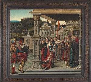 Szent Heléna a pápa előtt Rómában, kb. 1510-1520. alkotó: Bernard van Orley
