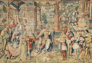 Dávid történetének sorozata, 1525 körül (selyem és gyapjú) alkotó: Bernard van Orley
