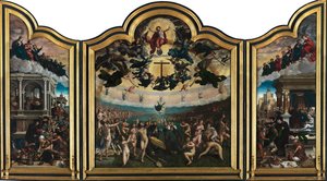 Az utolsó ítélet és az irgalmasság hét műve (olaj, tábla) alkotó: Bernard van Orley