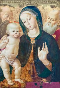 Szűz és gyermek két szenttel, 1500 körül (olaj, tábla)