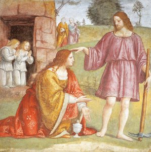 Olaszország, Milánó, Szent Maurice al Monastero Maggiore templom, Mária Magdolnának feltámadott Krisztus alkotó: Bernardino Luini