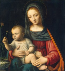 A szegfű Madonnája alkotó: Bernardino Luini