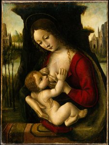 Madonna és gyermeke (olaj, fa) alkotó: Bernardino de