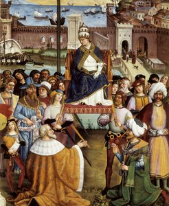 Pio (Pius) pápa megáldja a flottákat, mielőtt 1464. augusztus 15-én elhagyta Anconát a Szentföldre, részlet