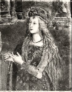 Szent Katalin, valószínűleg Lucrezia Borgia (1480-1519) portréja a Szentek élete ciklusból, Sala dei Santi, 1492-94