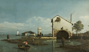 Capriccio, The Lagoon, 1743 körül (olaj, vászon) alkotó: Bernardo Bellotto