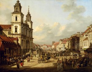 Szent Kereszt templom Varsóban. alkotó: Bernardo Bellotto