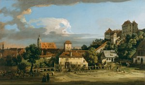 Pirna: Az Obertor délről, 1760 körül (olaj, vászon) alkotó: Bernardo Bellotto