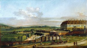 A Schlosshof kastély északról nézve alkotó: Bernardo Bellotto